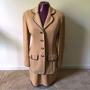 St. John Women’s 2-Piece Woven Suit with Skirt, Size 6